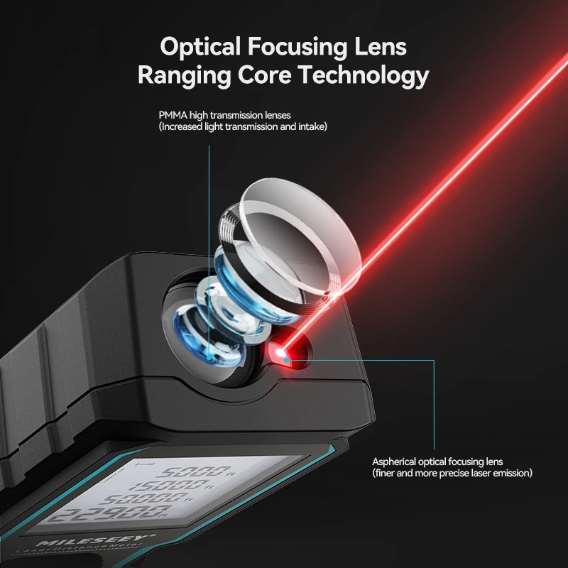 Fita Métrica a Laser Mileseey X5 com Telêmetro de 40M a 120M — foto 3