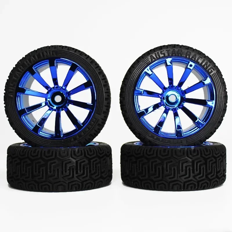 

4PCS 1/10 Rubber Tire RC Racing Car Tires On Road Wheel Rim Fit For HSP HPI RC Car Part Diameter 65mm Tires 94123-94122