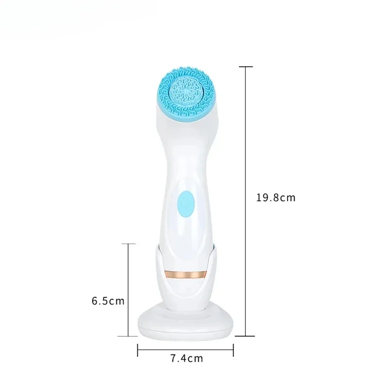 3 In 1 Electric Facial Cleansing Brush Silicone Rotating Face Brush Deep Cleaning Skin Peeling and Remove Blackheads skin care