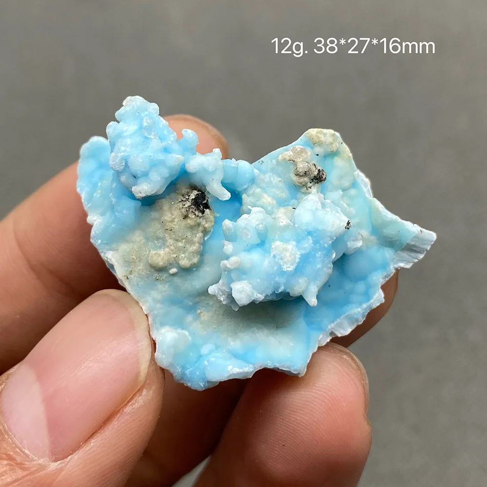 Best！100% natural blue aragonite ，hemimorphite crystal gem ore specimens raw stone ore collectibles