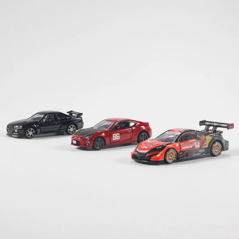 Takara Tomy Rare 10th Anniversary 3pcs GT-R AE86 NSX-GT Diecast Car JDM Hobby Collector Desktop Display Gift