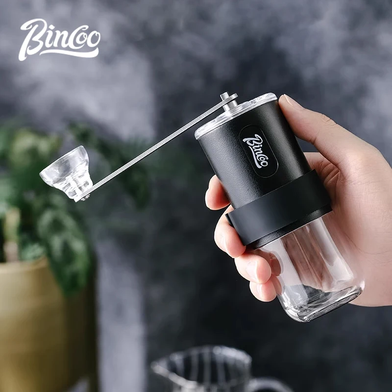 Bincoo Manual Coffee Grinder with Bean Spoon Filter Paper Adjustable Ceramic Burr Portable Hand Grinder Coffee Bean Grinder