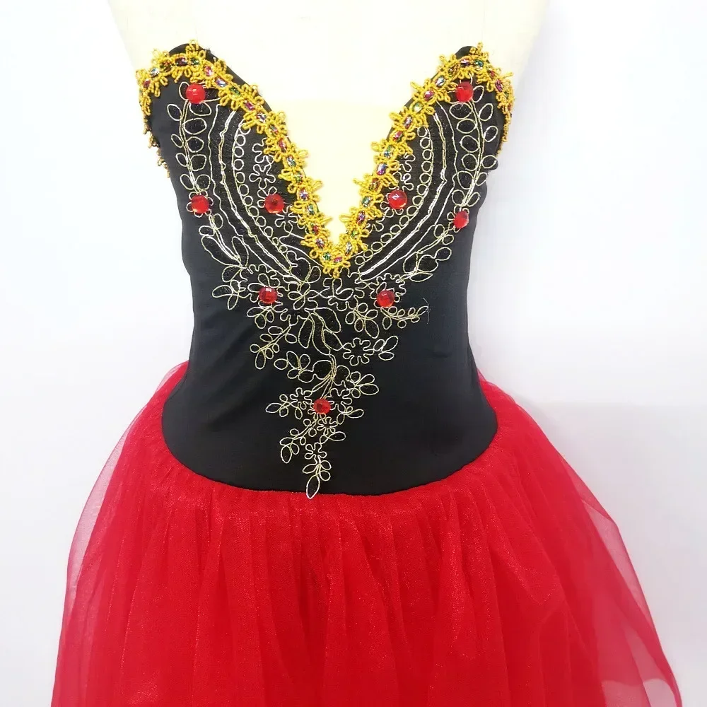 

New Ballet Skirt Performance Costume Long Tutu Princess Dress Stiff Hark Mesh Sling Fluffy Clothing