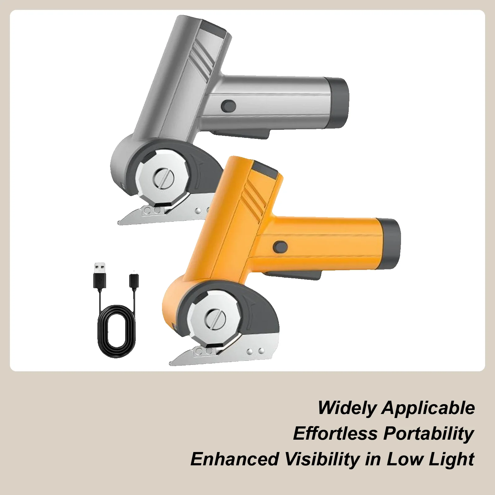 

Резак для картона 2000 мАч, перезаряжаемый со светодиодной подсветкой, 4 В, электрический резак для картона для бумажной ткани, ремесло, ковер, гараж, офис