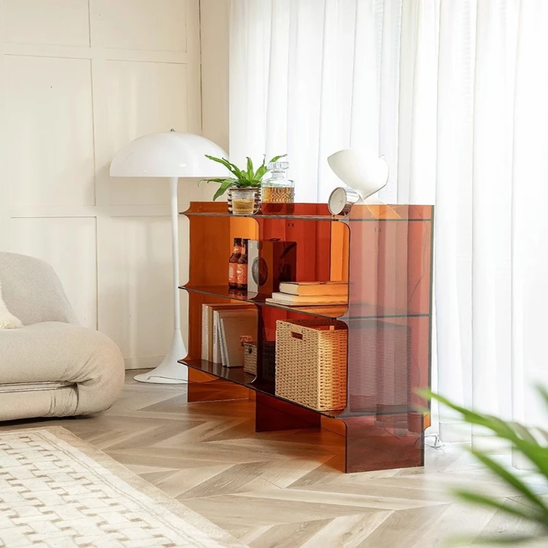 Floor storage racks, living room storage shelves, creative Internet celebrity bookcases, home living room ornaments