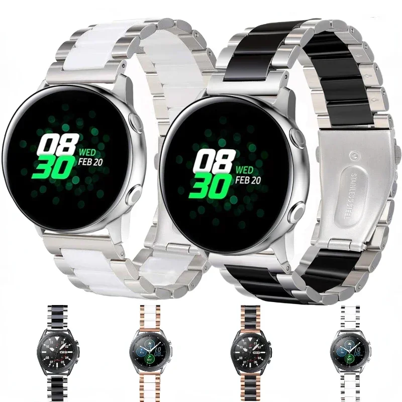 

Металлический + керамический ремешок 22 мм для Samsung Watch 3 Gear S3 для Huawei Watch 4/GT4/3/2 Pro, модный браслет для Amazfit GTR 4 47 мм