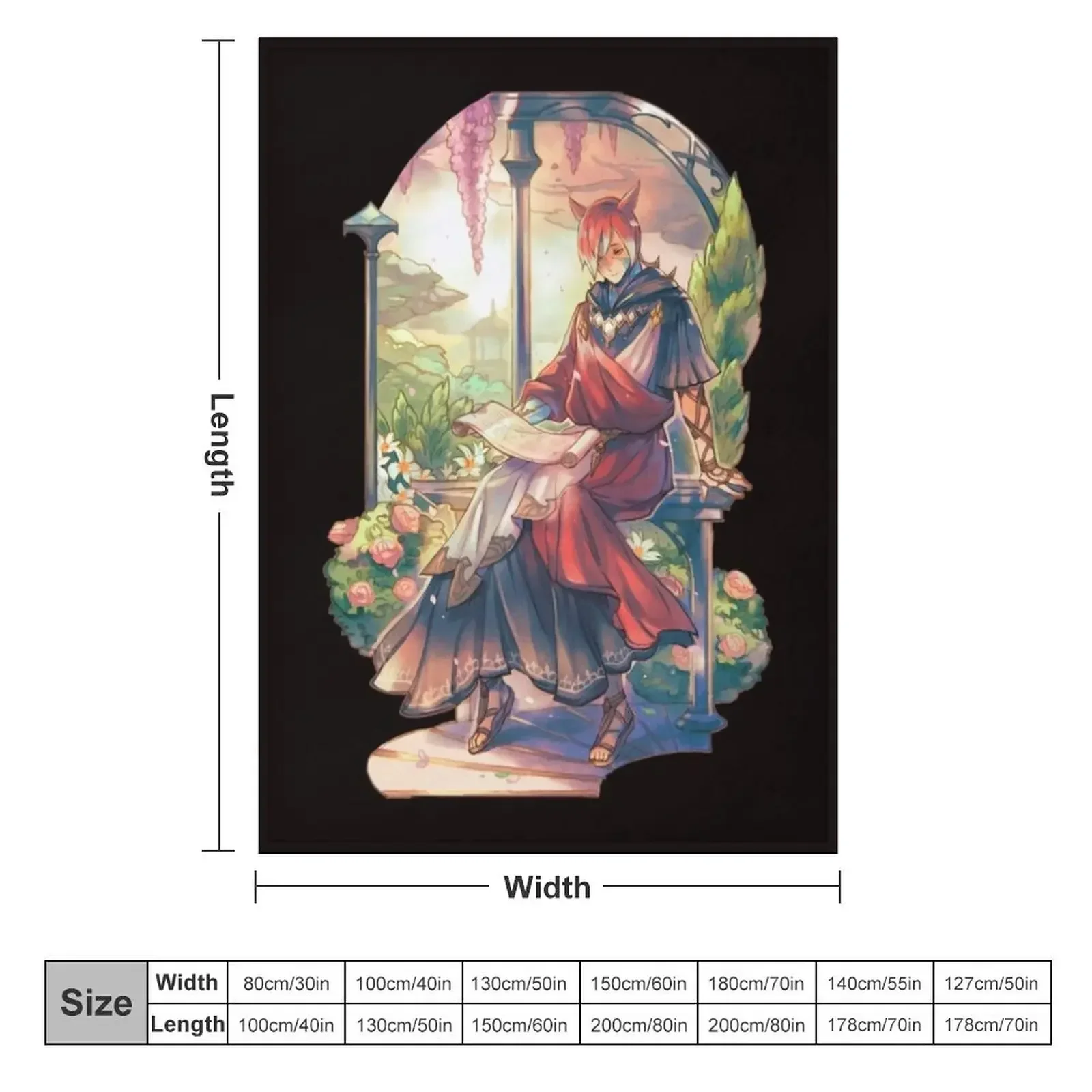 Crystal Exarch In His Garden Throw Blanket cosplay anime Thin Retros Kid'S Blankets