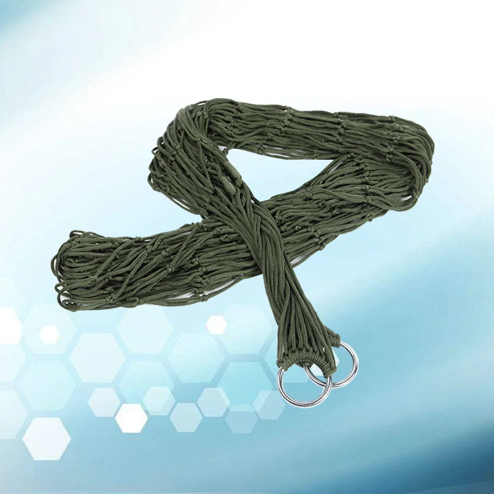 

2 шт. уличные нейлоновые гамаки-качели для сна, портативные, для кемпинга, походов, пикников, цвет армейский зеленый, 240x80 см