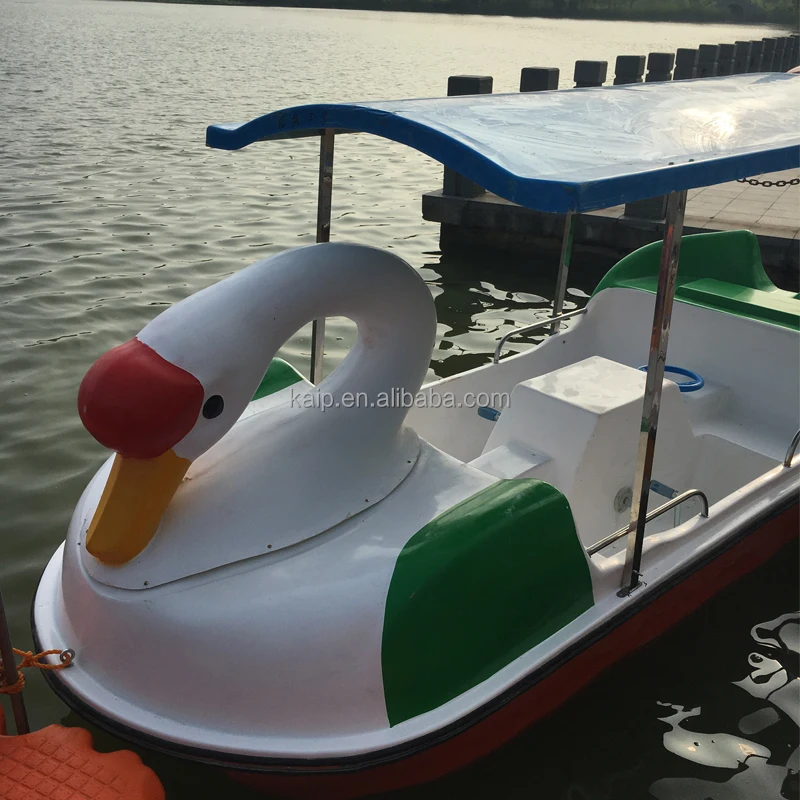 Swan animal toy fiberglass fishing boat pedal electric integrated inflatable pontoon boat electric motor battery