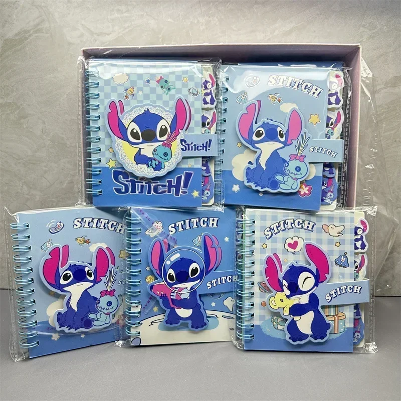 Disney Stitch Notebook Anime Cartoon Cute Students Coil Book Portable Diary Fashion School Office Supplies Children Holiday Gift