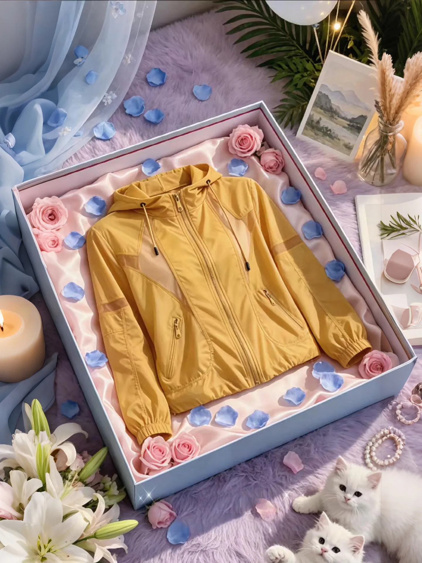 

Slim Fit Breathable Summer Jacket Women's Fashionable Versatile Waterproof Sun Protection Coat Thin Outerwear Commute Style
