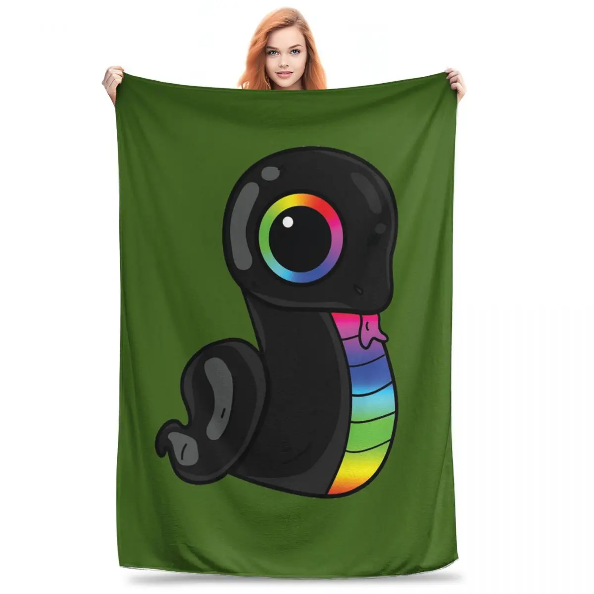 Sneki Snek Fan Design Razer RGB Sticker Blanket Fleece Warm Sofa Throw Blankets For Couch Bedding Outdoor Throws Bedspread Quilt