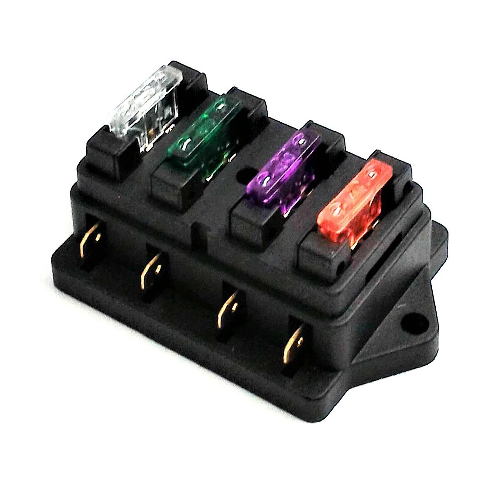 Motorhome Blade Fuse Holder Box Way Standard Blade Fuse Box Wear Resistant Clicks Into Place Precise Parameters