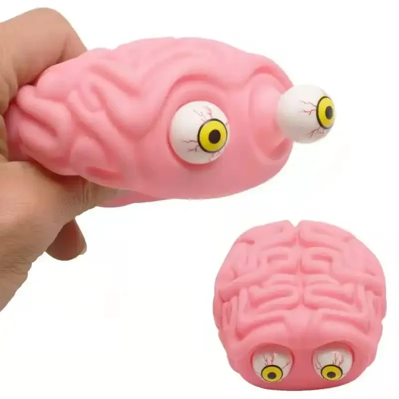 Anti Stress Flippy Brain Squishy Eye Popping Squeeze Fidget Toy Cool Stuff Kids ADHD Autism Anxiety Relief Toy