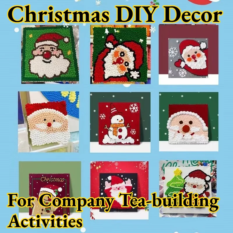 

Набор для творчества: пушистые шарики для рисования, рождественские помпоны, оптовая продажа, материалы для рукоделия, креативные мультяшные подарки, для тимбилдинга