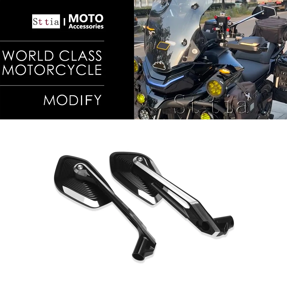 

Motorcycle Side Rearview Mirror Kit For CFMOTO 450MT 650MT 700MT 800MT 1000MT-X 2017- Adjustable Aluminum Side Rear View Mirror