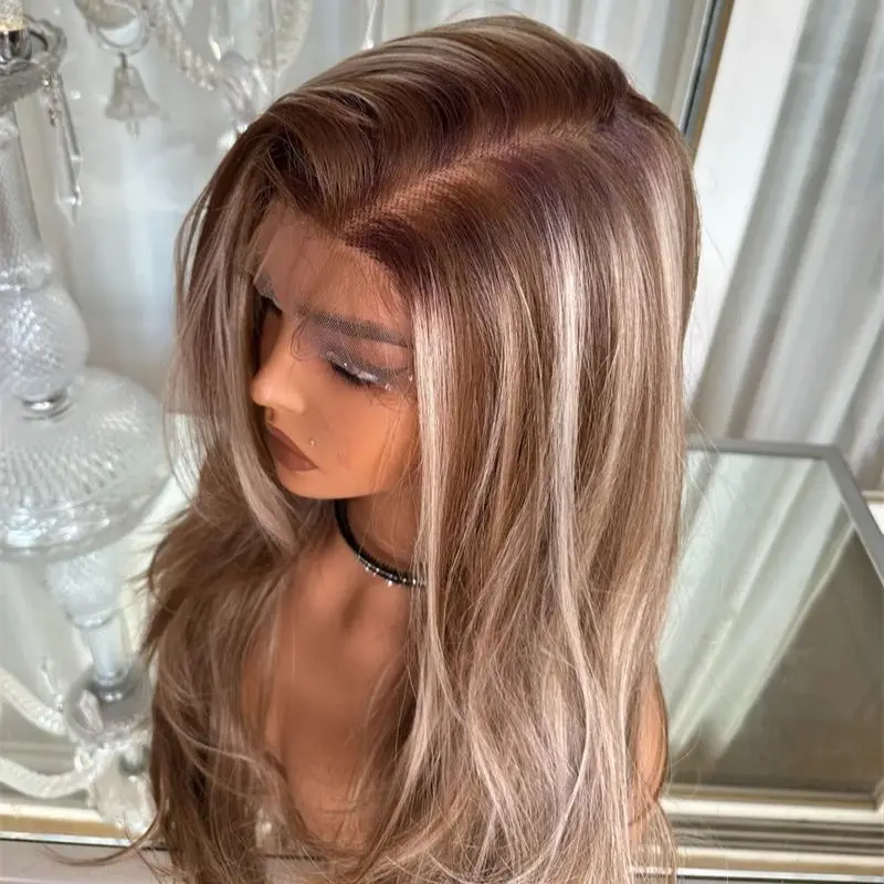 

Женские парики с свободной линией роста волос, омбре, коричневые с балаяжем, HD кружевной фронтальный парик, маленький и большой размер, без клея, с натуральной предварительно проработанной линией роста волос