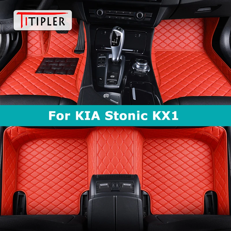 

TITIPLER Custom Car Floor Mats For KIA Stonic 2017-2023 KX1 Auto Carpets Foot Coche Accessorie