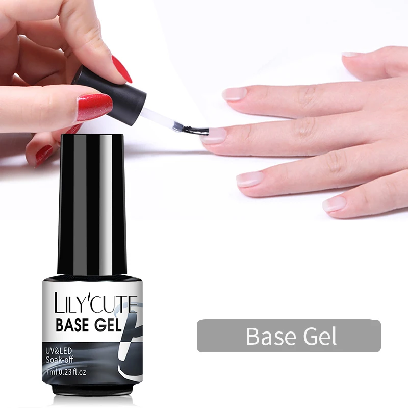 LILYCUTE 7 مللي وظيفة هلام قاعدة سوبر لا مسح معطف فوقي ماتي معطف فوقي نقع قبالة الأشعة فوق البنفسجية LED شبه دائمة الورنيش لفن تصميم هلام #1