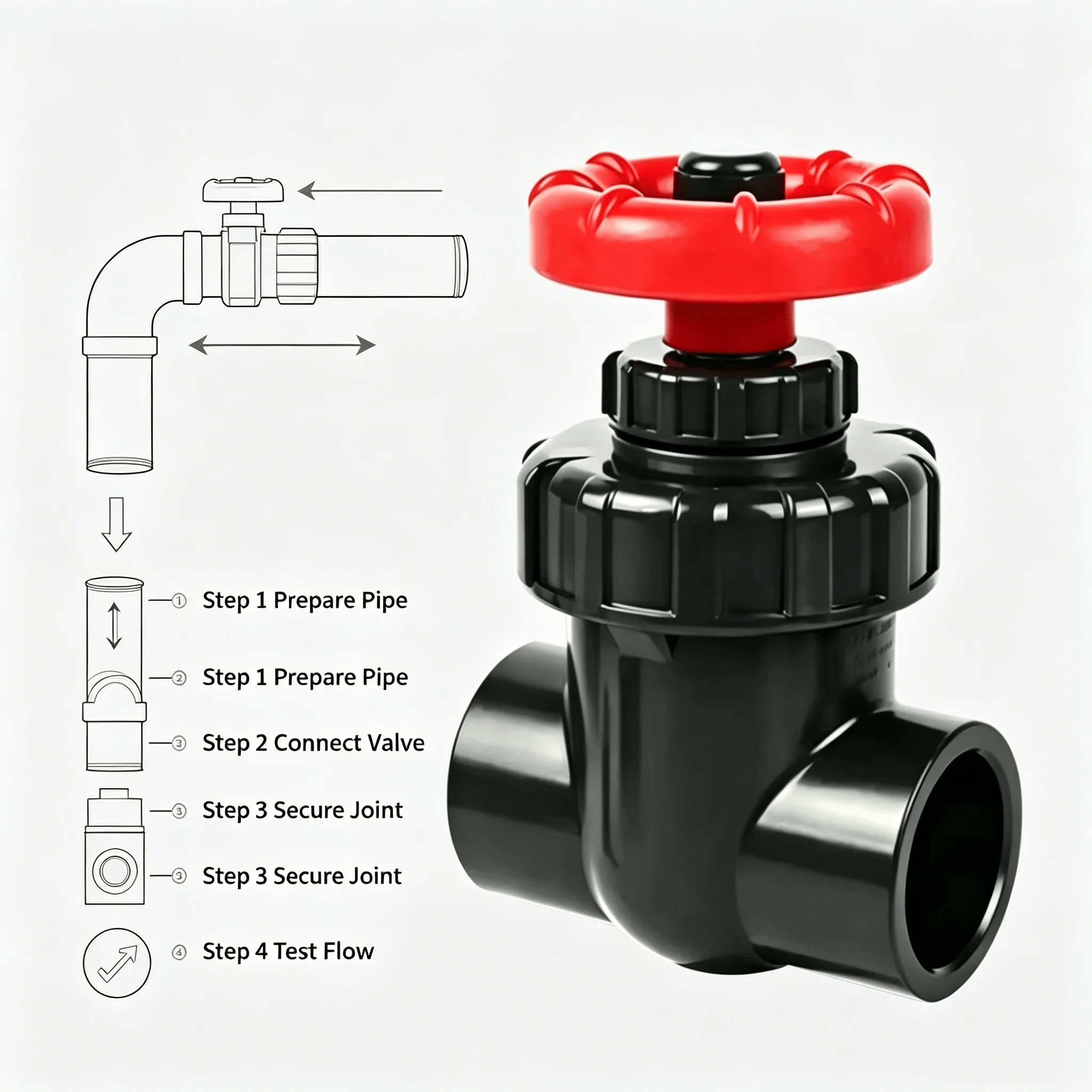 UPVC 25/32/40/50mm Gate Valve Precision Flow Control PVC Sluice Valve Garden Irrigation Aquarium Accessories Hi-quality