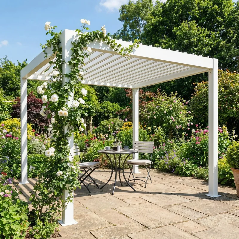 Aluminum Pergola Winery Outdoor Wine Tasting Area Luxury Shade Shelter Patio Balcony Leisure Louvre Gazebo Waterproof