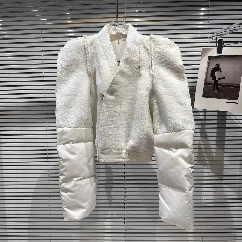 Nữ Cotton Quần Áo Thời Trang V-Cổ Áo Khoác Mùa Thu Len Nối Áo Đệm Lông Ngắn Nữ Hàn Quốc Áo Khoác Ngoài Mujer "Jacke