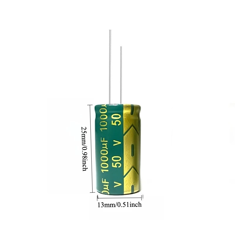 50V 1000uF Electrolytic Capacitor Low ESR High Frequency 13x25mm for Power Supply 30Pcs
