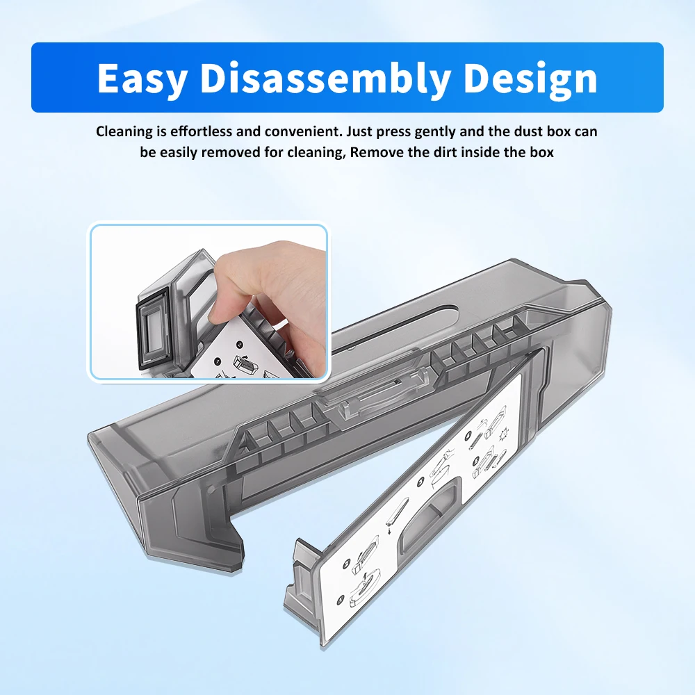 Accssories Fit For Roborock G30 Space Saros Z70 Dust Box Vacuum Cleaner Filters Dust Box Kit Dust Container Parts Replacement