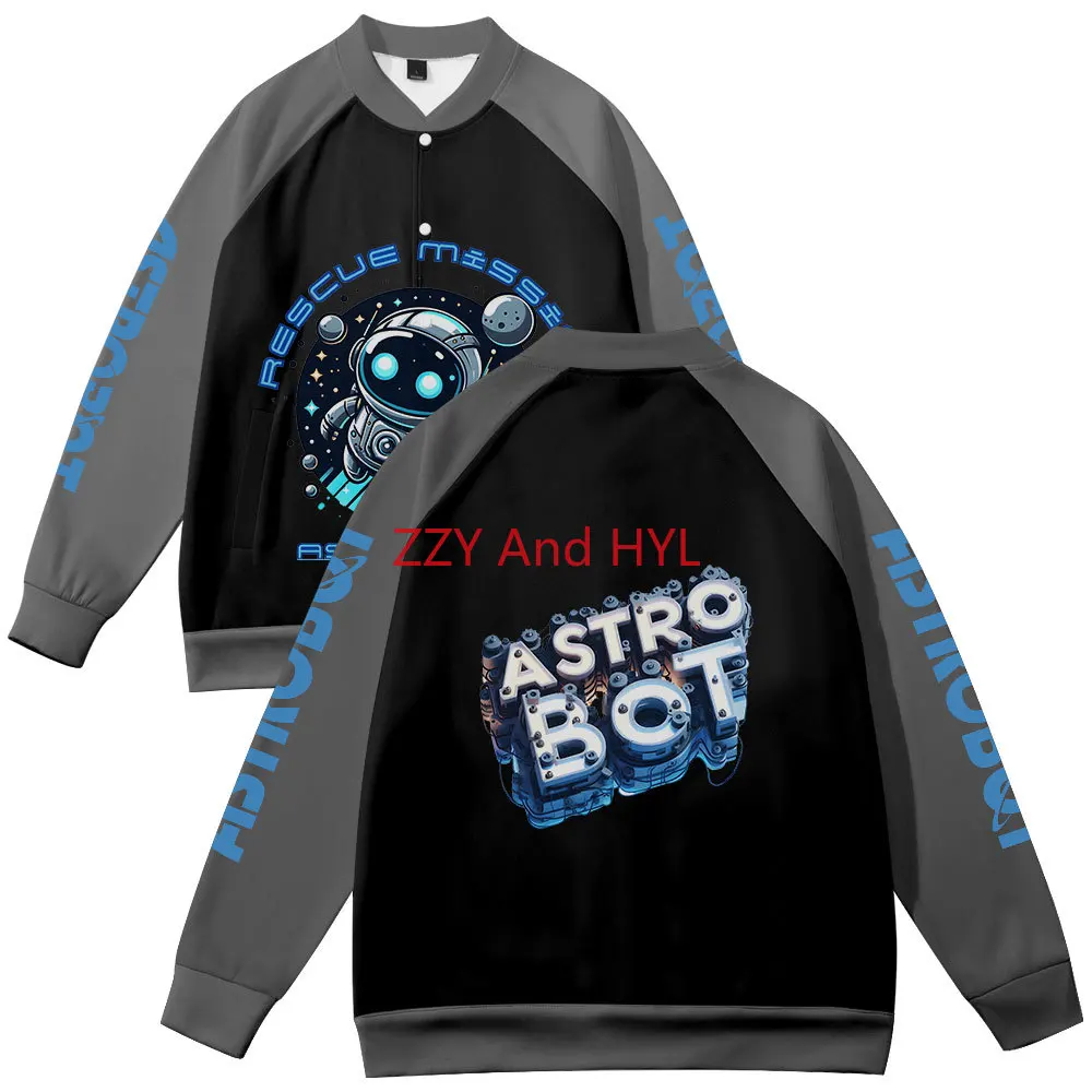 Game ASTRO BOT 3D Print Baseball Jacket Women Men Bomber Jacket Outerwear Streetwear Hip Hop Baseball Uniform Astrobot Costume