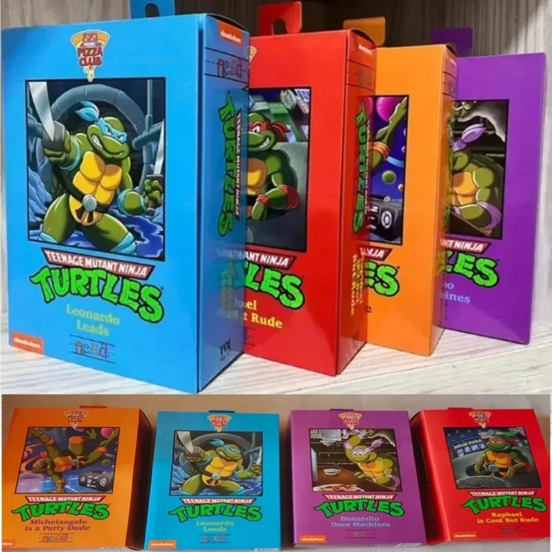 

Neca Pizza Club Disguise Turtles Figures Leonardo Leads Tmnt Turtles SHF Anime Action Figure Statue Model Doll Kids Toys Gifts