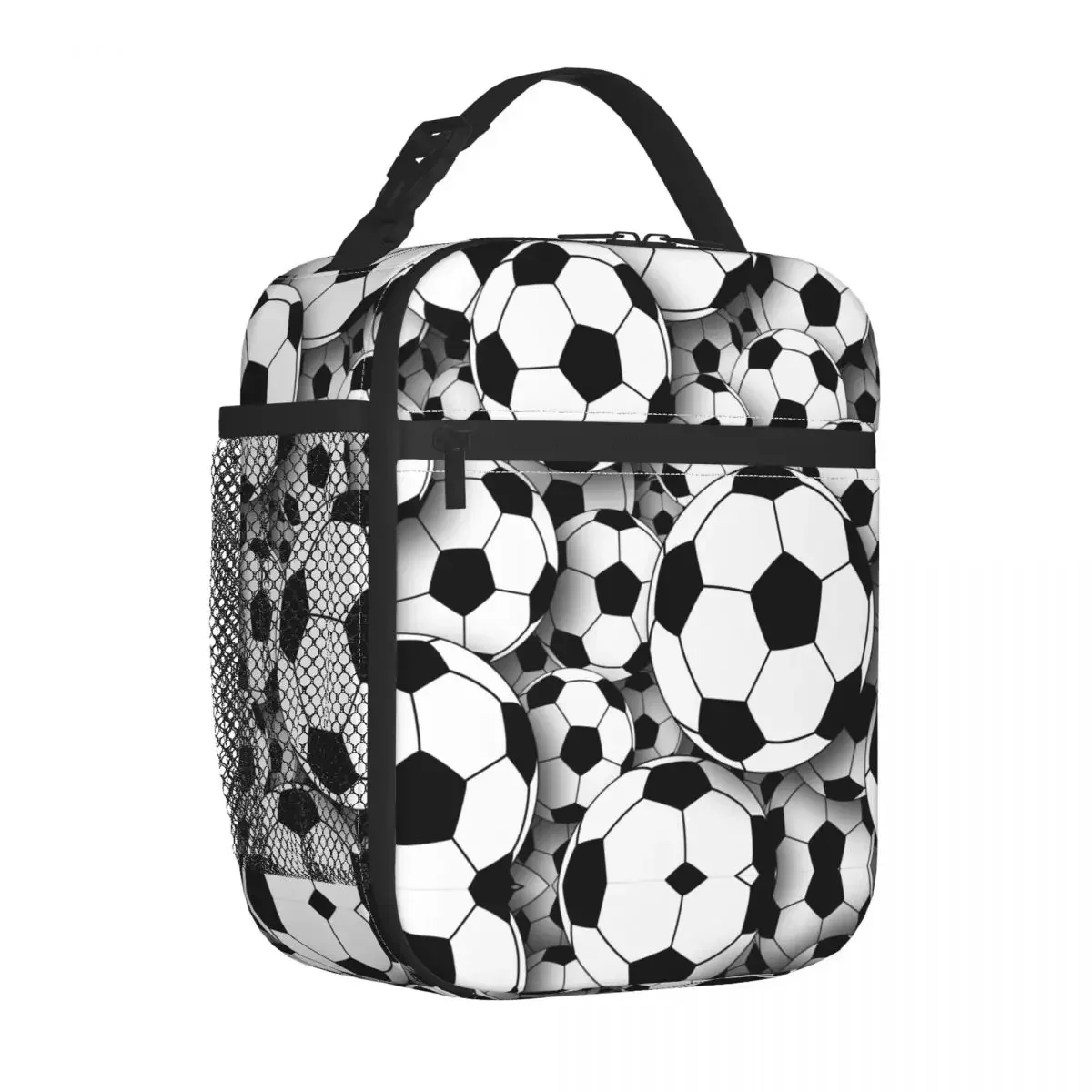 

Football Insulated Lunch Bags Large Soccer Balls Sports Reusable Thermal Bag Tote Lunch Box School Picnic Food Storage Bags