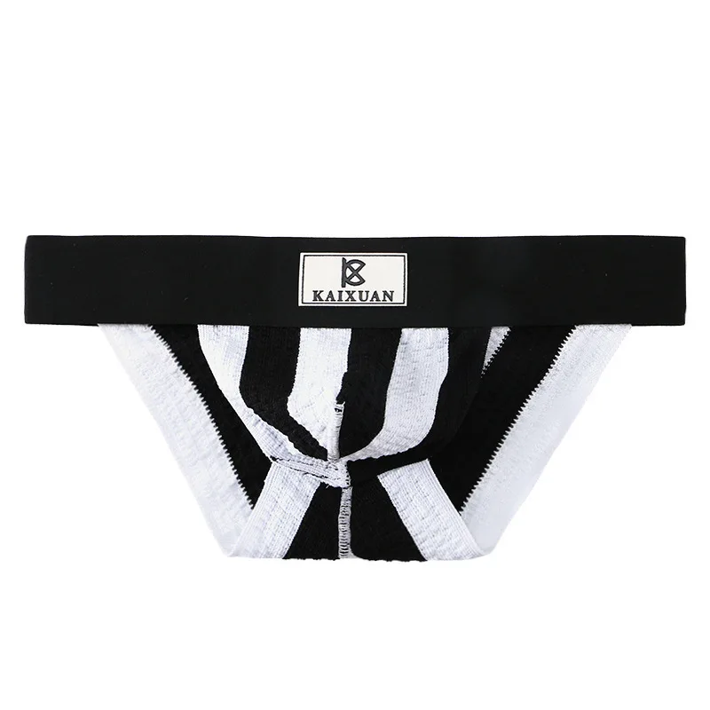 Men High Cut Briefs Waffle Knit Breathable Large Pouch Comfortable Summer Comfortable Underwear Gays Erotic High Fork Underpants