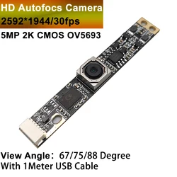 Caméra USB Autofocus HD 5MP, Capteur UVC Plug and Play, Tech 2592*1944 OV5693, Logiciel Creality Falcon 2, Xtool et Lightburn