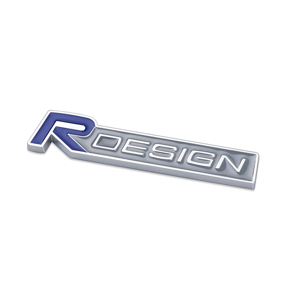 1pc 3D Metal R design Front Grill Car Badge Stickers Emblem Decal Decoration For Volvo XC60 V40 S60 V50 V60 C30 XC40 S80 S70 S40 image 3