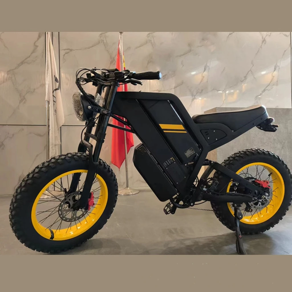 2025 Inch Electric Mountain Bike for Adults Assisted Off-Road with 4.0 Fat Tire 60v 3 Speed for Beach and Mountain Riding