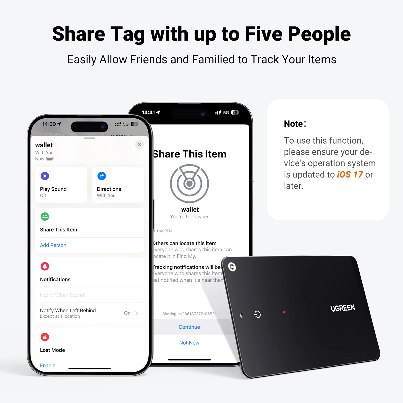 Wallet Finder, Smart Bluetooth Tracker Card and Item Locator for Luggage Tags Passports with Apple Find My App (Only iOS)