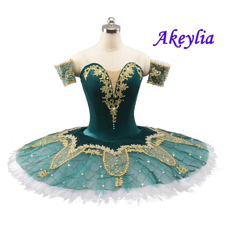 La Esmeralda Professional ballet tutu turquoise blue Green girls YAGP Ballet tutu customize velvet women performance tutus stage