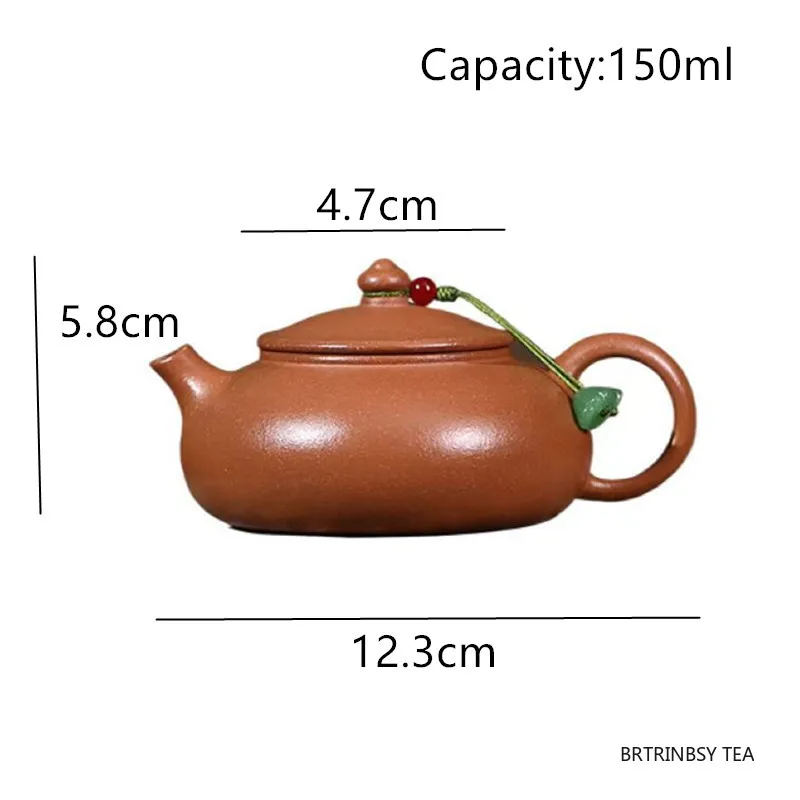 

150ml Yixing Purple Clay Teapots Chinese Handmade Beauty Tea Pot Raw Ore Zisha Tea Set Tradition Household Kettle Teaware