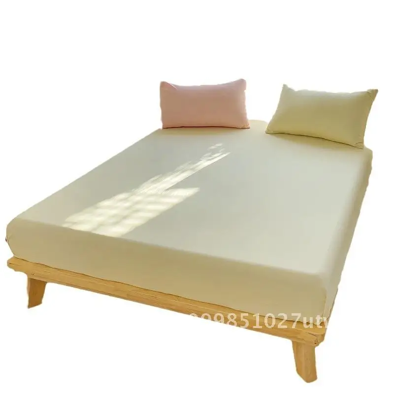 

Class a Single Bed Hat Maternal Infant Grade Washed Cotton Pillowcase Pair Super Soft 1.8m & 1.5m Modern Minimalist Fitted Sheet