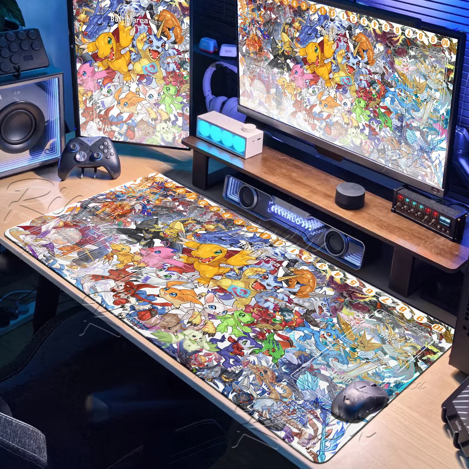 Large Anime Digimon Adventure Gamer Mouse Pad Kawaii XXL Keyboard Laptop PC Gaming Extended Desk Mat Computer Accessories Carpet