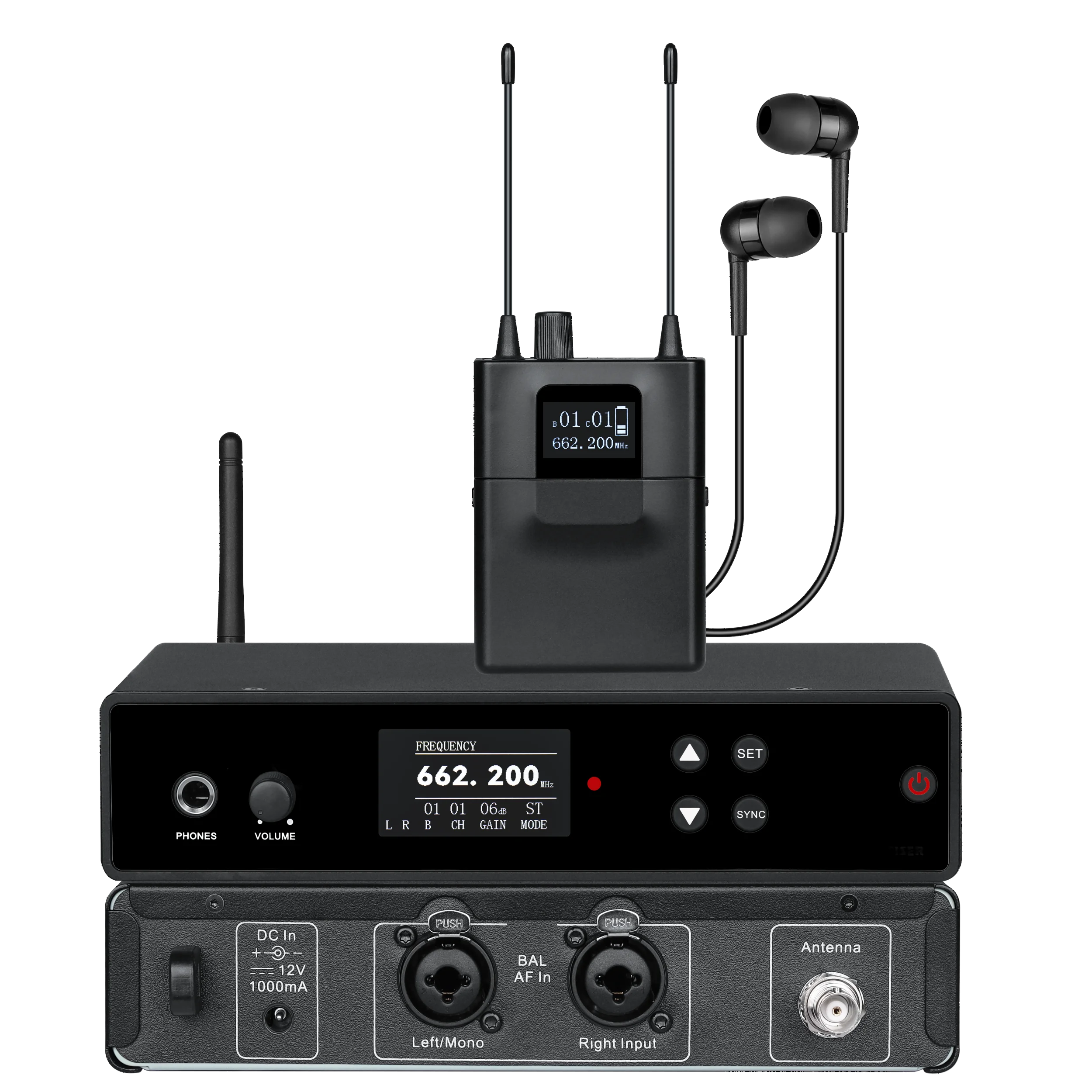 

WX400 Professional Stereo in Ear Monitor System for Professional Stage Performance and Live