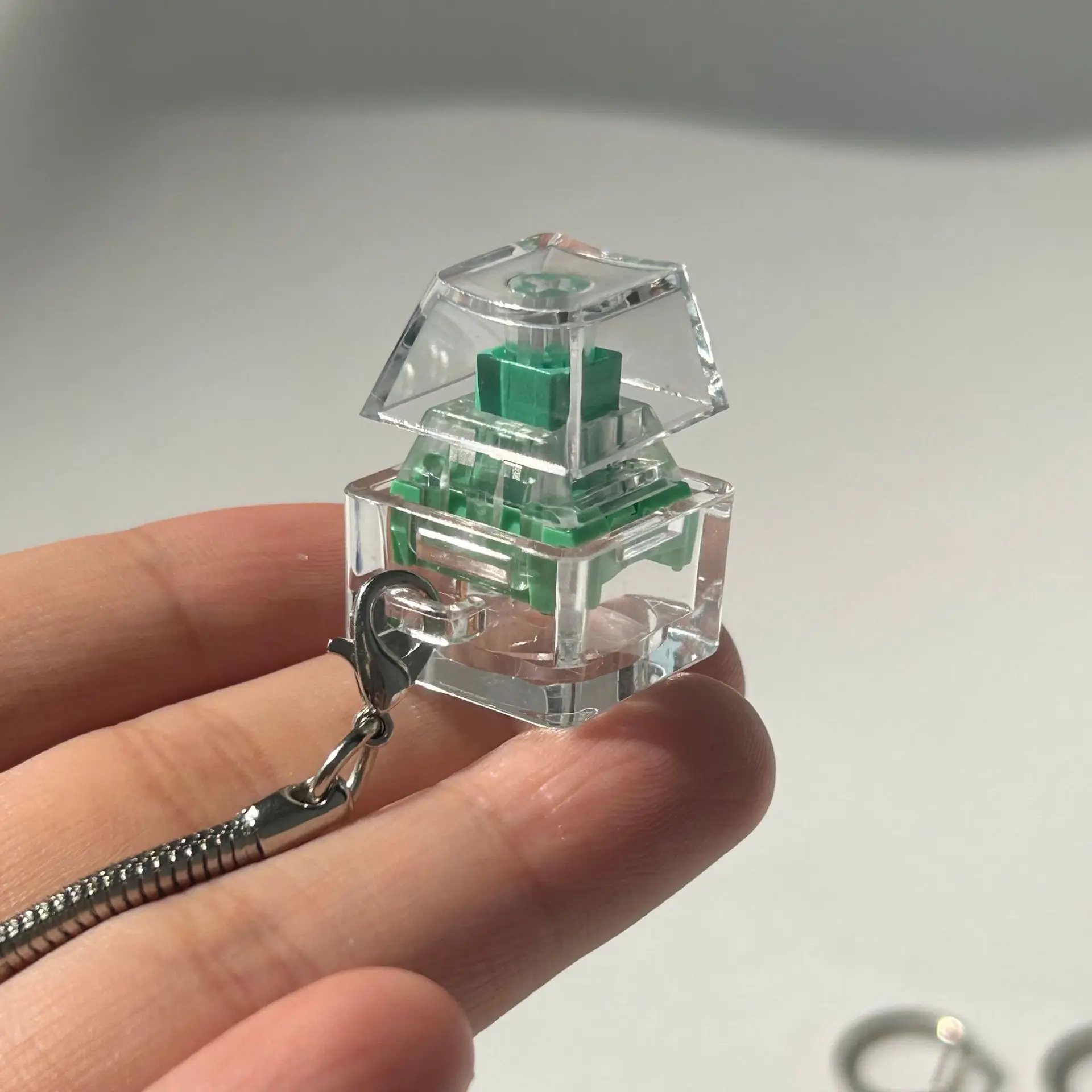 Trasparente Cubo di Zucchero Albero Tester Punta Delle Dita Giocattolo Antistress 1-Grid Pulsante Dito Clicker Giocattolo ECD Tastiera Meccanica Agitarsi