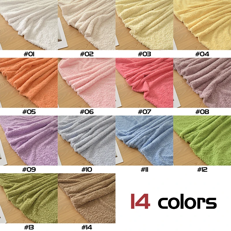 Imitation lamb hair Fabric Thick Warm Soft Teddy Bear Texture 50x50cm DIY Material for Coat Toy Blanket Clothing Lining Sewing