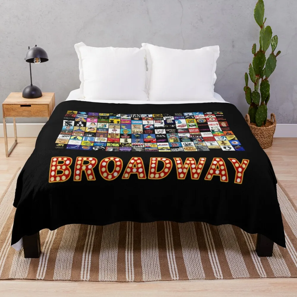 Broadway Musical Theatre Logos - Hand Drawn Throw Blanket Loose Comforter Decorative Sofas Soft Beds Blankets