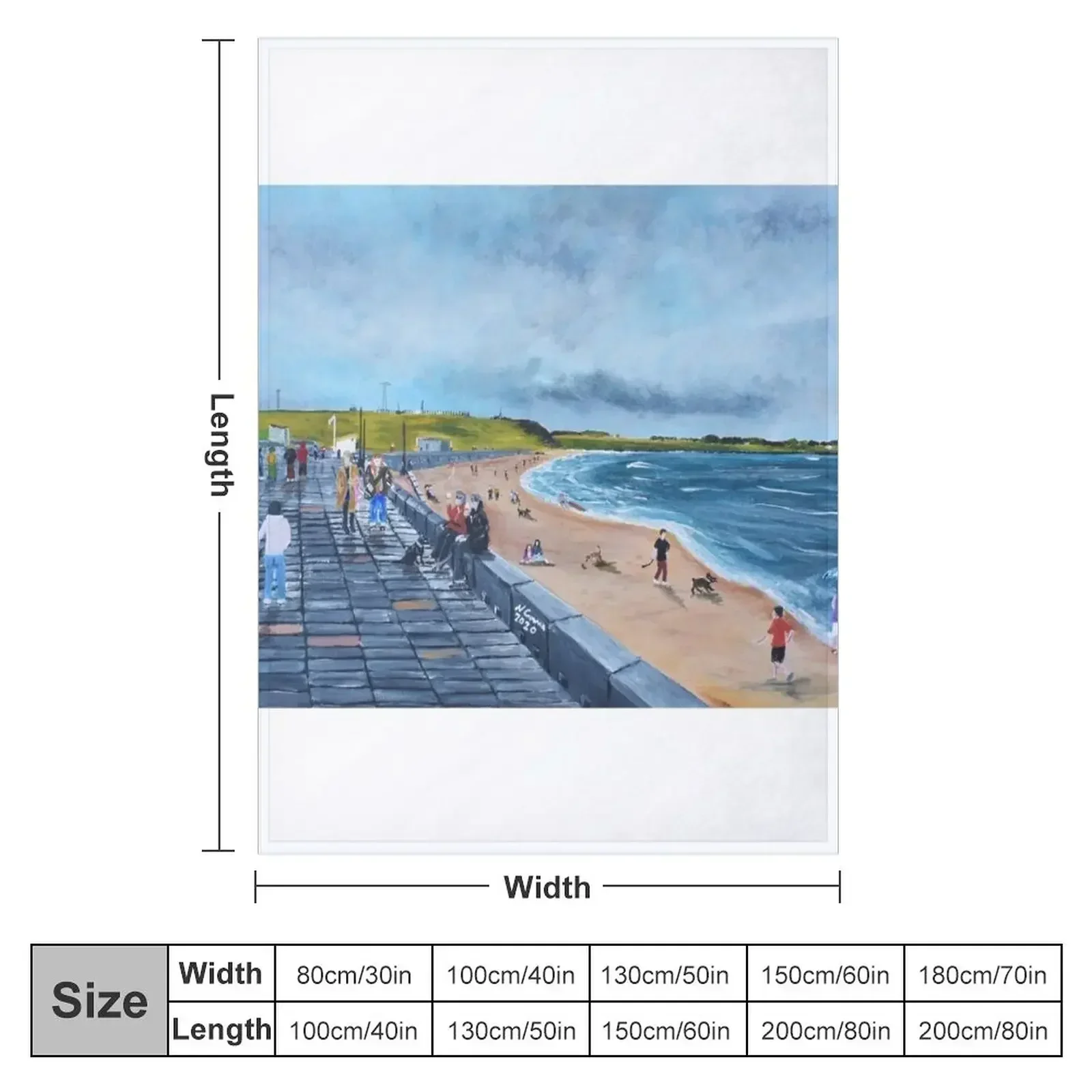 New Whitley Bay, with St Marys Lighthouse Throw Blanket Luxury St Blankets For Baby christmas decoration Beach Blankets