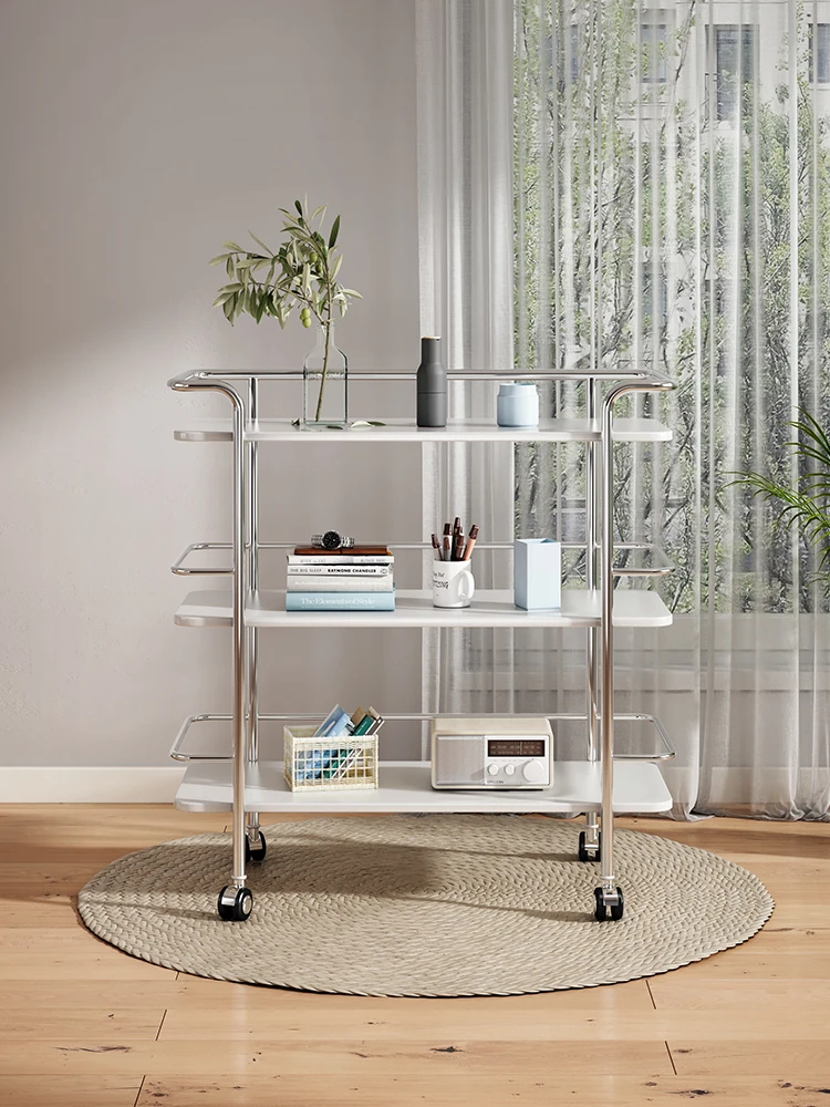 رف تخزين بعجلات ثلاثي الطبقات من العصور الوسطى متحرك #2