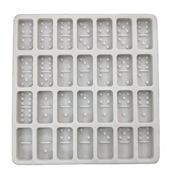 28 cavities crystal epoxy resin game mold DIY making tools domino casting silicone mold M115