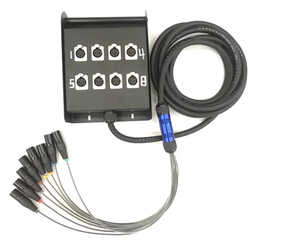 Genuine 8/12/16/24 channel stage audio junction box signal cable box Kanon signal cable snake cable