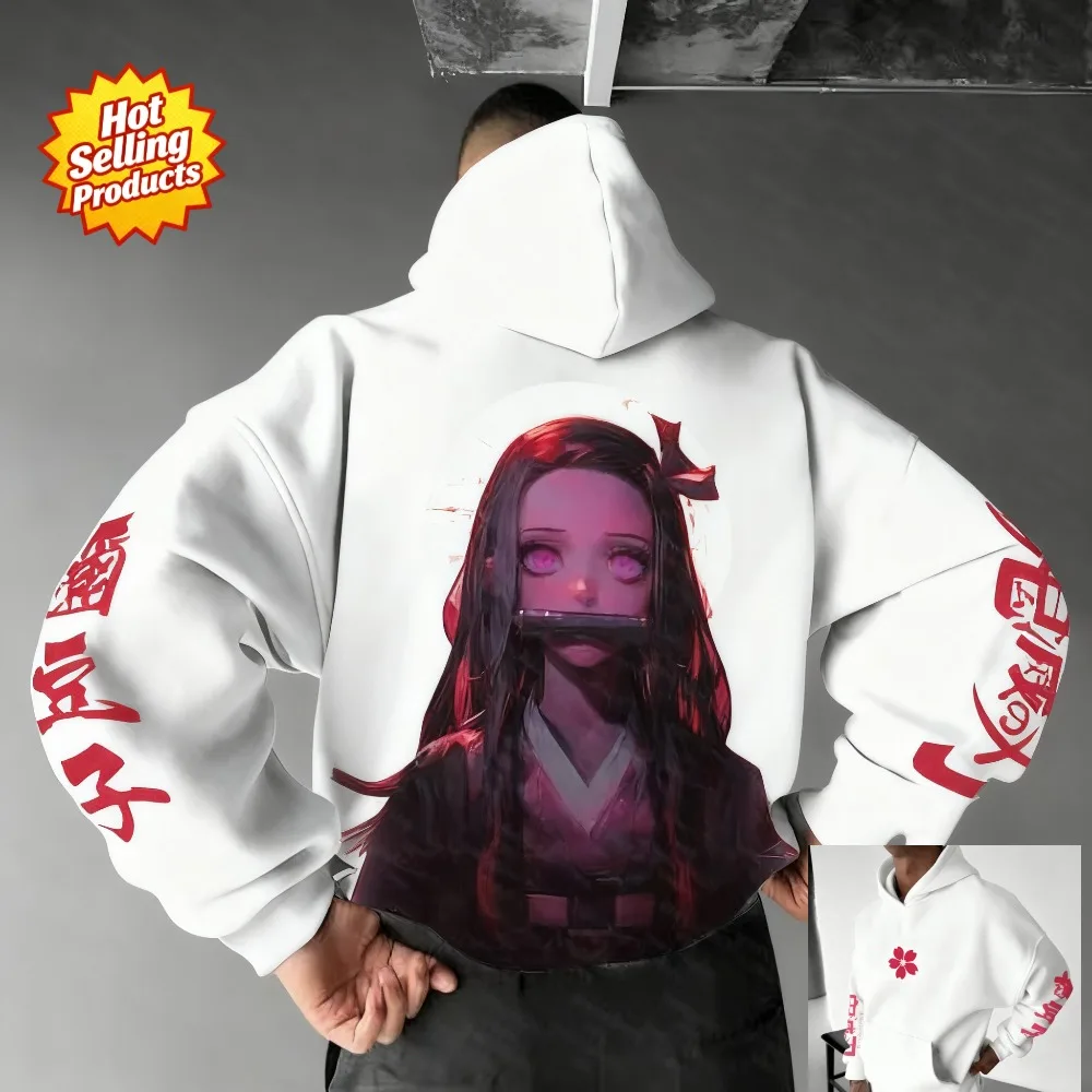 新しいアニメデーモンスレイヤーパーカー善逸阿賀津麻綿スウェットシャツ男性女性特大ルーズフィット快適ストリート秋冬 ​
