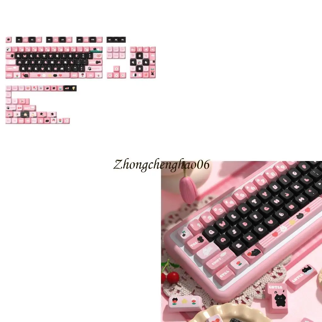 

Ergonomic PBT Keycaps Heat Sublimated MDA Profile Mechanical keyboards Accessory 601F